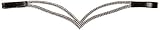 CWELL EQUINE V Split klar Kristall Stirnband in 4 Größen wählbar (Full 40,6 cm)