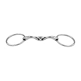 Equine Smile ES0122 Gebiss ErgoBit Wassertrense Doppelt Gebrochen anatomisch geformtes maulfreundliches aus Edelstahl Ringdurchmesser 65 mm / 14 mm (14.5 cm)