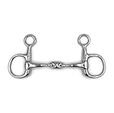 Equine Smile ES0126 Gebiss Baucher Trense Bauchergebiss Doppelt Gebrochen aus Edelstahl Gebissstärke 14 mm (12.5 cm)