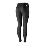 Horze Active Reithose Damen vollbesatzhose Silikon Grip,EU-34,Schwarz (BL)