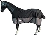 eQuitack Your Passion Is Our Mission Outdoor Winterdecke Turnout 100% Wasserdicht 600D 100G Fulling Schwarz/Grau Schwarz/Grau - 155cm