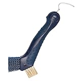 Imperial Riding Hufkratzer IRH Scraper, robuster Hufkratzer, Metallbürsten-Reiniger mit ergonomischem Griff, Hufauskratzer mit patentiertem Design & Glamour-Look, Navy-Navy