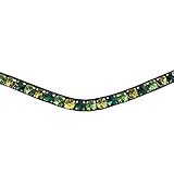 Leone Equipment Stirnriemen Pferd - Stirnriemen Pferd Glitzer für Warmblut, Vollblut und Pony - Trensen Stirnband - Pferde Stirnband -Grün (Vollblut/Cob, Dunkelbraunes Leder)