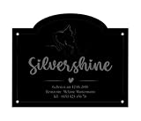 Boxenschild für Pferde - Personalisiert mit Wunschtext, 3 Formen, 8 Motive - Birke Multiplex oder Acryl MaterialType1 Acryl, Farbe Form-3
