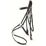 HKM 5847 Reittrense, Mexikanisches Reithalfter Lammfellpolster Leder, Schwarz Pony, 58479_Schwarz_Pony