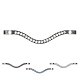 RL24 - Hobby Horse Stirnriemen IRHFree Spirit von Imperial Riding – Steckenpferd Stirnband aus Leder – Zaumzeuganbau mit Druckknöpfen – Hobby Horse Zubehör – 21 cm breit – Schwarz Crystal