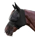 Waldhausen Fliegenmaske Puck mit Nasenfransen, schwarz, WB