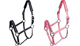netproshop Weiches Nylon Halfter mit Fleecepolster und Strassbesatz Größe: Pony, Groesse:Pony, Farbe:Dunkelblau