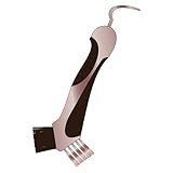 Imperial Riding Hufkratzer IRH Scraper, robuster Hufkratzer, Metallbürsten-Reiniger mit ergonomischem Griff, Hufauskratzer mit patentiertem Design & Glamour-Look, Dunkelbraun-Rosegold