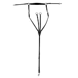 NETPROSHOP Leder Vorderzeug Basic Pro mit Abnehmbarer Martingalgabel Pony Cob Full, Groesse:Full, Farbe:Schwarz