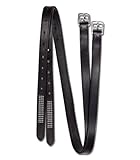 WALDHAUSEN Star Steigbügelriemen Silverstar, 150 cm, schwarz