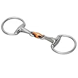 Start Anatomisch Vollgebrochenes Olivgebiss – doppelt gebrochen, mit Kupferstück – German Silver, stabiles, pferdefreundliches Zaumzeug (13,5 cm)