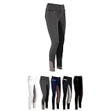 RL24 Damen Reithose Vollbesatz Flex BASICLINE HKM by Reiterladen24 dunkelgrau/schwarz 40