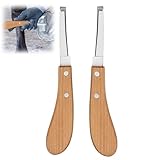 Quvxzy Edelstahl Hufmesser Für Pferde Hufmesser, 2er-Set, 21,5 cm, ergonomischer Griff, korrosionsbeständig, langlebig, für Rinder, Schafe & Pferde, präziser Schnitt, Hufpflege,Praktische Dinge
