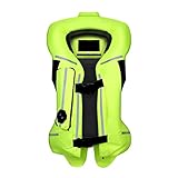 ZAYZ Männer Frauen Motorrad Motocross Reiten Airbagweste Hohe Sichtbarkeit Aufblasbare Antifall-Reitweste mit Rückenpanzer (Color : Green, Size : 3XL)