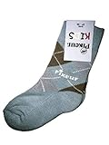Pikeur Kinder Reitsocken kurz in modischem Karo Look, Argyle Design, flauschige Innensohle (27-30, hellblau-braun)