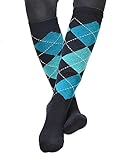 Rhinegold Unisex-Jugendliche Junior Cool & Dry gepolsterte, NVY/Turq Reitsocken für Kinder, Marineblau/blau, Childrens 13-UK 5