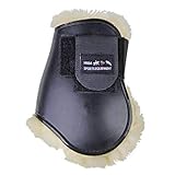 HKM 561379 HKM Streichkappen Teddy für Hinterbeine, Pony, schwarz/natur