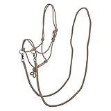 Imperial Riding Knotenhalfter IRHFree Ride – leichtes, Robustes Rope-Halfter aus starkem Polyesterseil, individuell verstellbar, für Training, Bodenarbeit & Alltag, Cappuccino, Cob