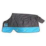Horseware Mio Turnout medium 200g - Black with Turquoise& Black, Groesse:75