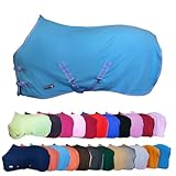 RL24 - Abschwitzdecke mit Kreuzgurt BASICLINE Aqua 125cm