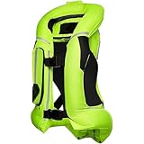 TRBSTUY Motorrad Airbag Weste für Erwachsene, Professionelle verstellbare Motocross Schutz Reflektierende Jacke Reitsport Motorrad Reitausrüstung,Grün,S