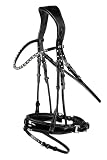 Horze Pferde Trense Clermont anatomisch, Trensenzaum für Warmblut und Vollblut, Schwarz, F