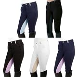 PFIFF 101249 Reithose Elisa, Vollbesatz, Kinder, Mädchen Schwarz/Lila 134