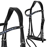 Heinick-Reitsport Trense Comfort Englisch kombiniert Schwarz ~ Genf ~ WB VB Größe Warmblut