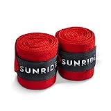 SUNRIDE Bandagen für Pferde, stabilisieren Sehnen und Bänder - atmungsaktiv, temperaturausgleichend (2er Set, rot)