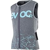 EVOC PROTECTOR VEST KIDS Kinder Protektorweste Schutzkleidung für Action Sportarten (Größe: JM, LITESHIELD PLUS-Rückenprotektor, schützende EVA-Polster, AIROFLEX-Hüftgurt), Carbon Grau