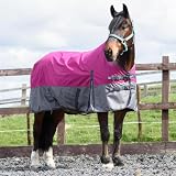 Outdoor Winterdecke Turnout 100% Wasserdicht 600D 100G Fulling - Raspberry/Grau 155cm