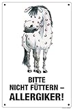 Boxenschild/Stalltafel 'nicht füttern - Allergiker' (Pferd)