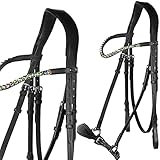 Heinick-Reitsport Trense Soft Hannoveranisch verstellbar Stride Schwarz ~ Glow-Prisma ~ Warmblut