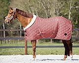 QHP Stalldecke Classy 100 g Kunstfellkragen (135 cm, Dusty Cedar)
