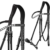 Heinick-Reitsport Trense Soft Hannoveranisch verstellbar Stride Schwarz ~ Glow-Silver ~ Warmblut